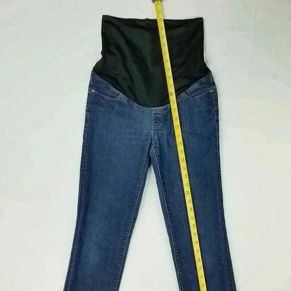 Loft Sz 2M Maternity Blue Denim Jeans Cotton Blend - Picture 9 of 12